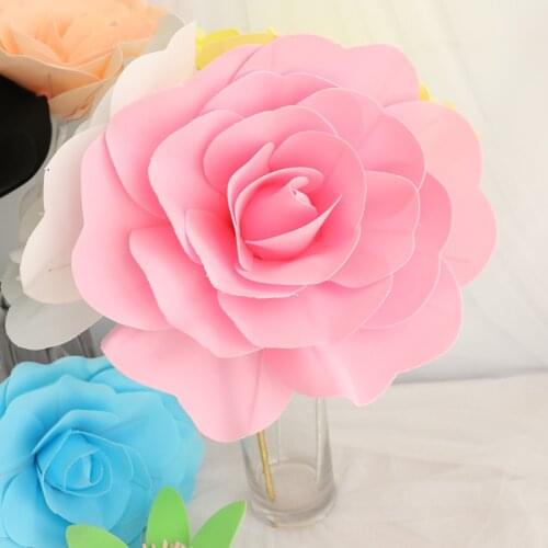 30cm giant PE foam rose head wedding decoration flower home decoration simulation peony flower wreath