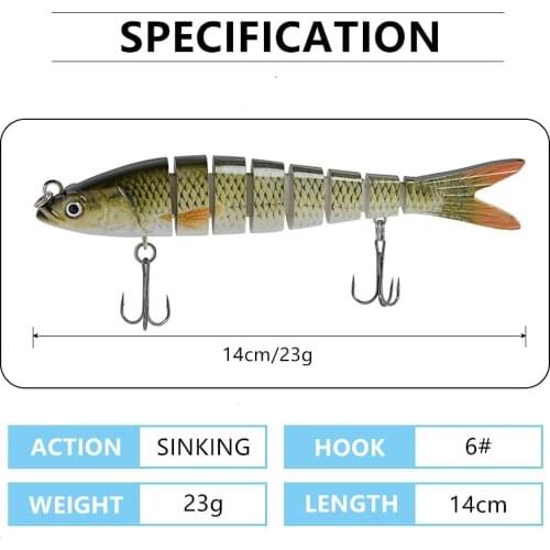 Gorgons Multi Jointed Artificial Bait Fishing Lures Artificial bait 20g 23g Sinking Wobbler swimbait jointed lure crankbait