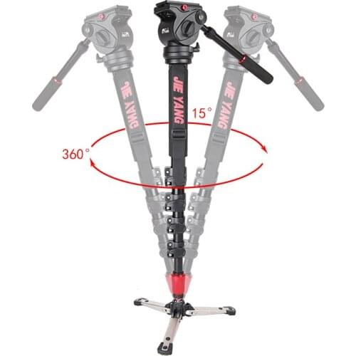 JY-0506B Aluminum Professional Monopod Video tripod for camera with Tripods Head Carry Bag Free Shipping JIEYANG JY0506B