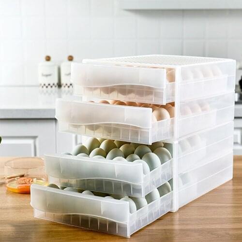 Egg Container Food Container Retain Freshness Plastic 21 Grid Convenient Egg Storage Box Practical Organization Space Saver