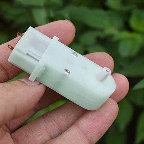 DC 5V-6V Miniature Worm Gear Motor Slow Speed 48-56rpm Plastic Gearbox Mute D Shaft for Small Toy Movement Motor Accessories