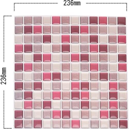 Mosaic Wall Tile Waterproof 3D Effect Peel And Stick Wallpaper Self Adhesive Backsplash DIY Kitchen Bathroom Home