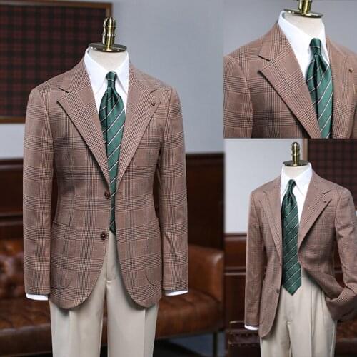 Mens Blazers Groom Tuxedos Two-Button Groomsmen Custom Made Slim Fit Best Man Suit Wedding Mens Bridegroom Suits (Jacket+Pants)