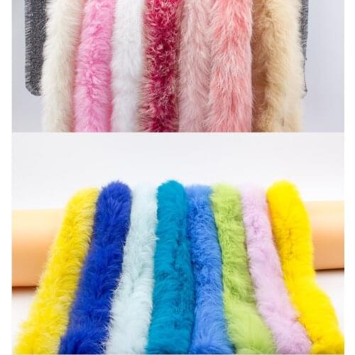 23 Colors 1meter/lot Artificial Rabbit Fur Trim Tapes Clothes Accessories DIY For Sweater Coat Hood Hat Bag Shoes
