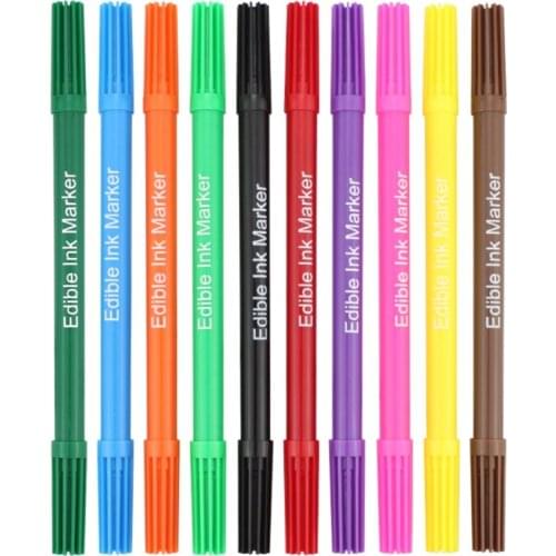 Food Grade Frosting Decorating Pen Lunch Packaging Cake Box Food Coloring Marker Dual-Tipped Pens Childrens DIY Gift