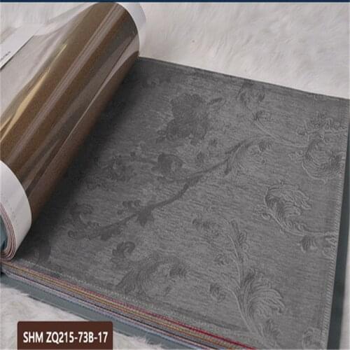 New arrival Thick Blackout Curtains for Living Room Dutch velvet Grey Red Jacquard Fabric Curtain Panel Drape Custom Size