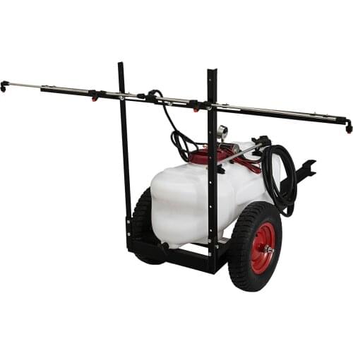 Trailer Sprayer 15.8-Gallon Pull Behind Sprayer 12-Volt Tow Behind and Spot Sprayer 5.5 ft for Garden Farm