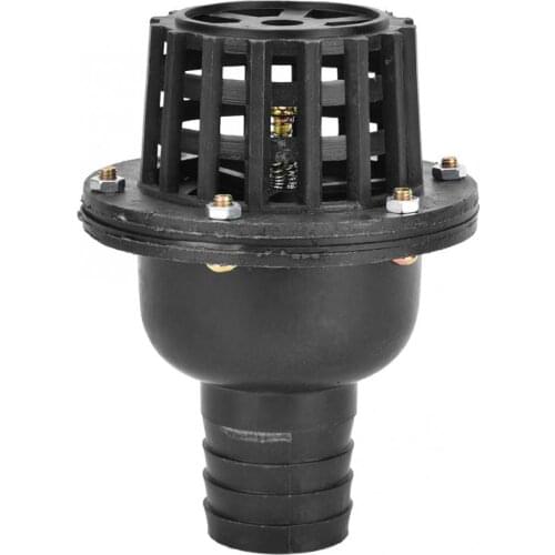 Water Pump Foot Valve Black PVC Low Pressure Flat Check Valve for Fluid Machine Electric Magnetic Valve Check Valve