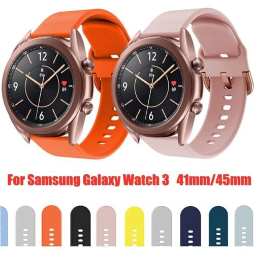Straps For Samsung Galaxy Watch 3 41MM Soft Silicone Replacement wrist Bracelet For Galaxy Watch 3 45MM Wristband Accessories
