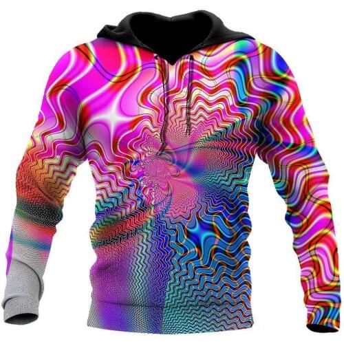 Hoodie 3D Printed Acid Trip Hippie For Men/Women Sweatshirt Unisex Spring Casual Pullover Zipper Streetwear Dropshipping