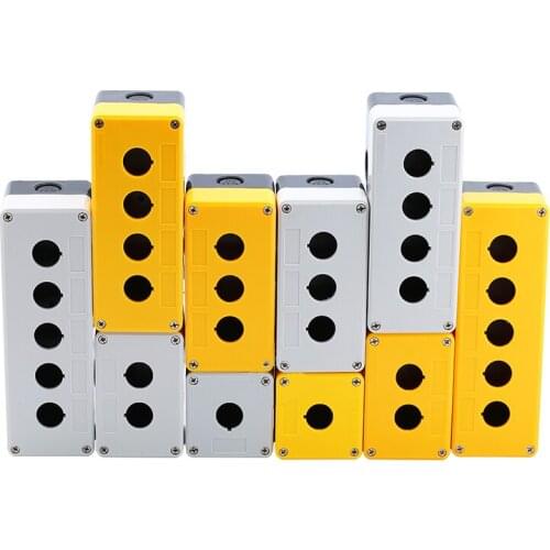 Waterproof button box water control box switch 12345 hole position industrial indicator rubber shell emergency stop 22mm
