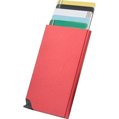 Anti-degaussing Credit Card Holder Protective Case Non-scan Metal Wallet Male Business Card Holder Carteira Masculina Billetera