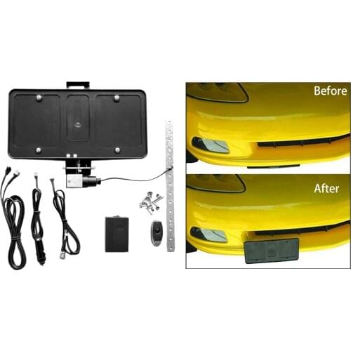 Shutter Stealth License Plate Frame with Remote Control Bracket 1 remote