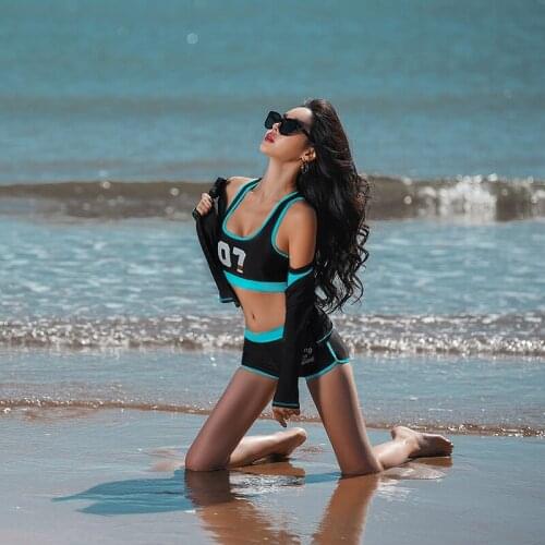 Long Sleeve Swimsuit For Women Rash Guard Surfing Woman Sports New Zipper Sportswear 2019 Animal Polyester Rashguard Female