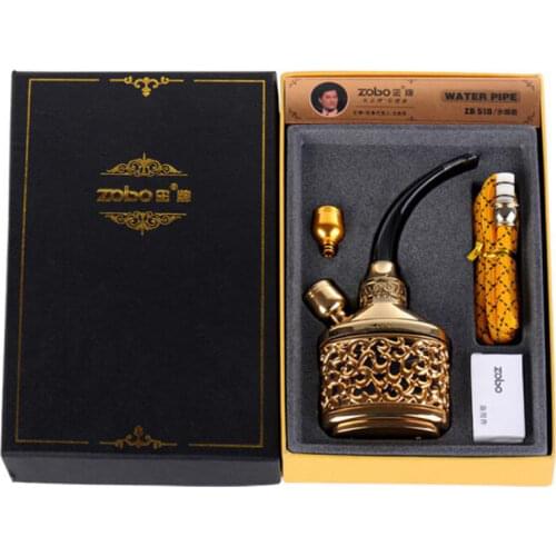Zobo ZB-510 Luxurious Water Smoking Pipe Hookah Shisha Bicirculation Filter Cigarette Holder Tobacco Water Pipe w/ Retail Box