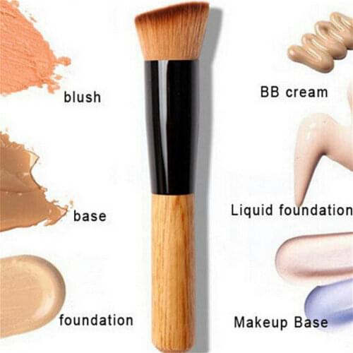 1Pcs Multifunction Flat Oblique Head Makeup Brush Liquid Foundation Makeup Brush Facial Brush Makeup Tools
