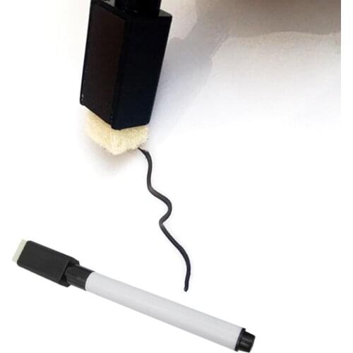 10 Pcs/set Erasable Whiteboard Marker Pen Student Children Marker With Drawing Black Ink Pen 11.3cm Kids Eraser Pen Z4U6