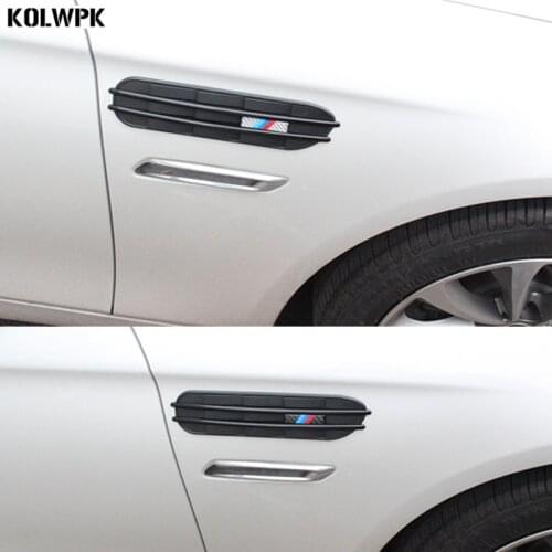 2x Black Decorative Front Fender Side Vent Grills Self-Adhesive Air Flow Exterior For All BMW M E36 E46 E90 3 Series 5 Series