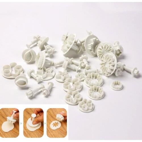 33pcs/set Pottery Tools Plastic Printing Mold Flower Star-shaped Clay Polymer Pottery Clay Embossing Mold Spring Printing Mold