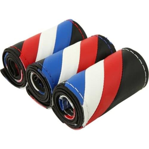 38cm Four Seasons Universal Microfiber Leather Sport Style Durable in Use Leather Braid Steering Wheel Cover Car Accessories