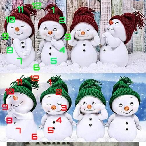 5d diamond painting full square clock diamond mosaic sale clock rhinestone pictures diamond embroidery diy frame Christmas gifts