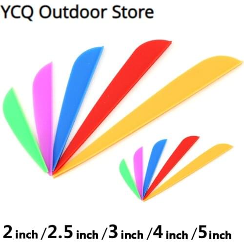 60pcs Arrow Vanes 2 / 2.5 / 3 / 4 / 5 inches Plastic Fletch Vanes Archery Feathers for arrow Archery DIY