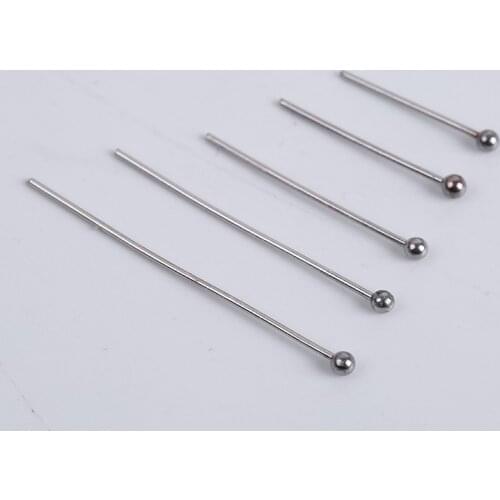 100 Pcs/Lot Stainless Steel Earrings Accessories Ball Head Pins Diy Handmade Jewelry Earrings Making Headpins Findings
