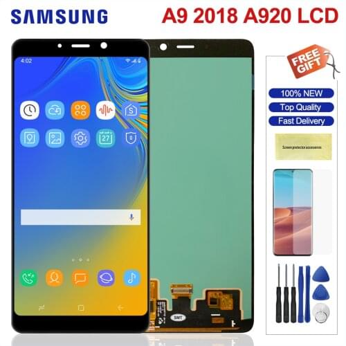 Amoled Screen For Samsung Galaxy A9 2018 LCD Display Touch Screen Digitizer For Samsung A9s A9 Star Pro SM-A920F/DS A920 lcd