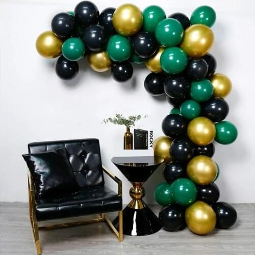 1set Black Gold Balloon Arch Garland Kit Wedding Decoration Baby Shower Birthday Party Backdrop Background Decor Supplies Globos