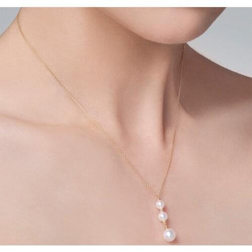 Liemjee Personality Fashion Sweater Chain Jewelry Exquisite Pearl Necklace For Women Feature Namour Charm Gift All Seasons