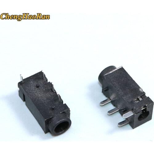 ChengHaoRan 5PCS DIP PJ320A 3.5MM Headphone Audio Socket Connector PJ-320A PJ320 PJ-320 4 pins Audio interface