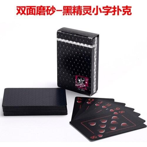 Black playing card black elf high grade PVC playing card gift playing card