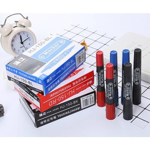 Double-headed Marker Novelty Logistics Express Mark Mark Pen Marker Waterproof Oily Big Pen Double-ended Oily Marker 150