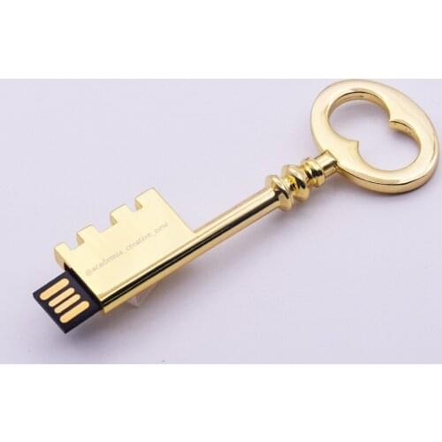 10pcs Free custom Logo)Key USB Flash Drive 2.0 Pendrive 64GB Metal Waterproof pen drive 32GB 16GB 8GB 4G Memory Stick Best Gift