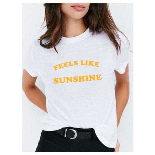 Feels Like Sunshine T-Shirt Tumblr Summer time Sunny Day women fashion grunge cotton tees grunge aesthetic gift girl art tshirt