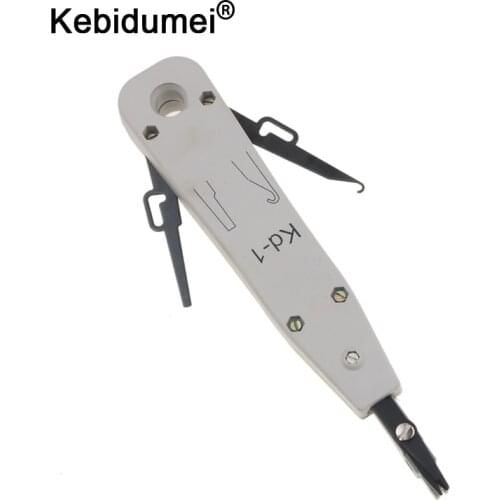 Kebidumei KD-1 Professional Telecom Phone Cable Cat5 RJ11 RJ45 Lan Network Punch Down Impact Network Wire Cut Tool For KRONE