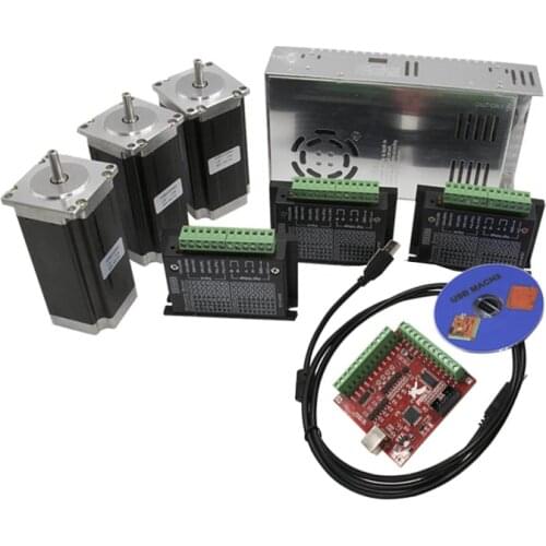 3 Axis CNC Router kit 3pcs TB6600 Stepper motor driver+ 3pcs Nema23 425 Oz-in servo motor +350W power supply