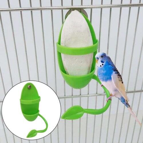 Parrot Feeder with Standing Rack Fruit Vegetable Holder Plastic Hanging Food Container Cage Accessories Pet Bird Supplies