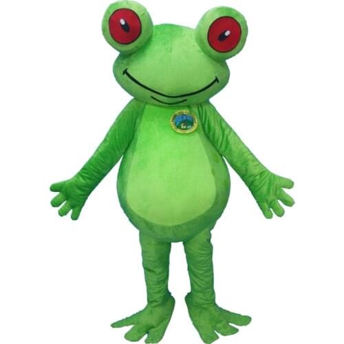 Green Frog Custom Mascot Costume Adult Size Animal Cosplay Costume With Fan Inside Head For Commercial Advertising promotion