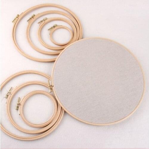 Circle Loop Hand Household Set Shed DIY Needle Sewing Tools Bamboo Machine Craft Frame Work Cross Stitch Hoops Wooden Embroidery