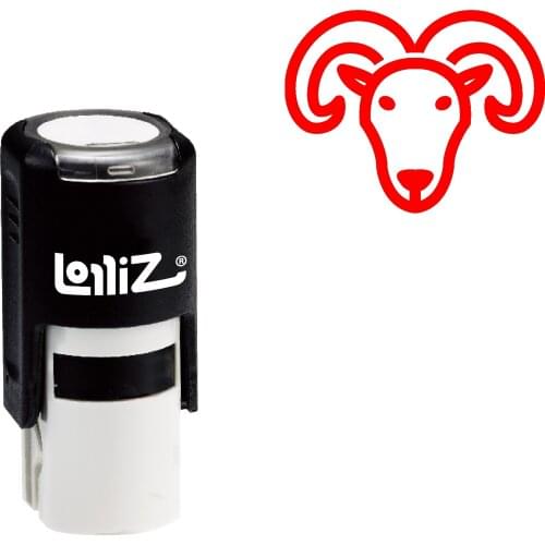 LolliZ Greek Astrology Symbol - Aries (The Ram) Self-Inking Rubber Stamp