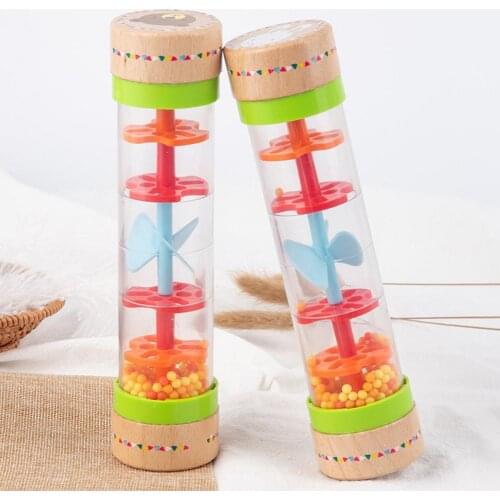 Montessori Rain Stick Musical Toys For Toddler Hand Shaking Music Toy Early Education Instrument Sensory Toy Popular For Baby