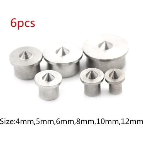 6pcs Dowel Tenon Center Set Woodworking Dowel Centre Point Pin Set Tools 4/5/6/8/10/12mm Transfer Wood Drill Power Accessories