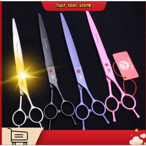 9" 24cm Japan 440C Purple Dragon Clippers for dogs Big Size Scissors Straight Cutting Shears Pro Pets Hair Shears Add Bag Z4005