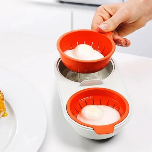 Egg Steamer Microwave Oven Cooking Egg Kitchen Tools Cooker Household Holder Steamer Gadget 24x11.5x6cm
