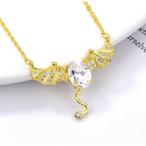 925 Sterling Silver Necklace For Women Sterling Silver Demon Necklaces Simple Clavicle Chain for Wedding Engagement Fine Jewelry