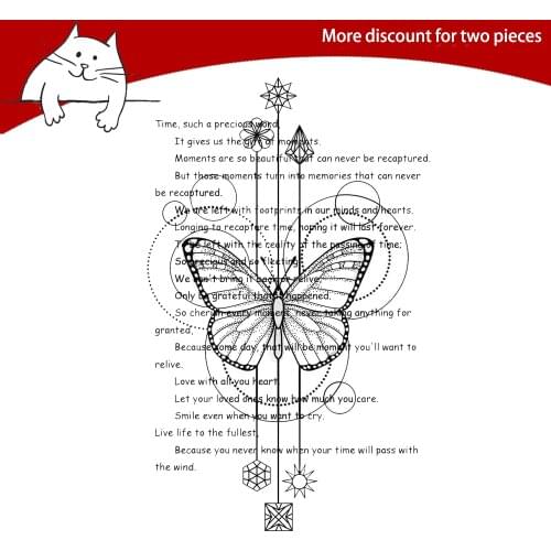 Butterfly Ornaments Clear Stamps For Scrapbooking Card Making Photo Album Silicone Stamp DIY Decorative Crafts