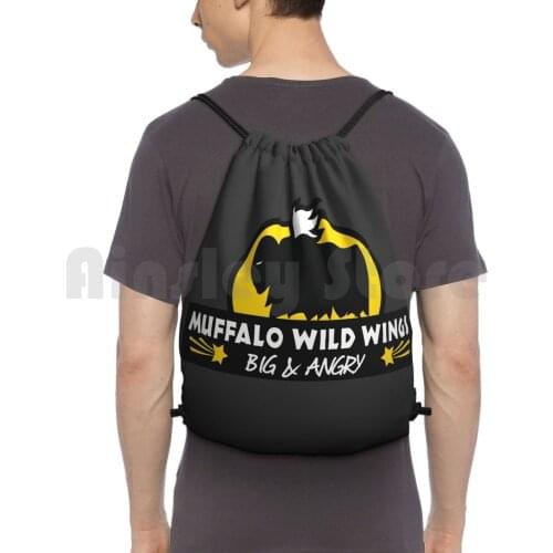Muffalo Wild Backpack Drawstring Bag Riding Climbing Gym Bag Rimworld Games Video Games Steam Muffalo Logo