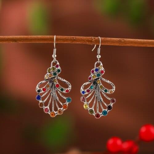 Fan-shaped Tassel Earrings Fashion Jewelry Water Drop Long Bohemian Earrings As A Gift for Women