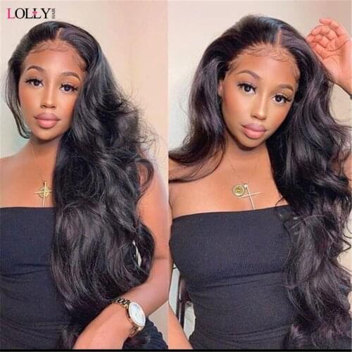 Body Wave Lace Front Wig Brazilian Transparent Lace Closure Wig Human Hair Wigs For Black Women Lolly Remy Wig Pre Plucked